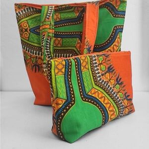 Colorful Patterned Women's Bag Set